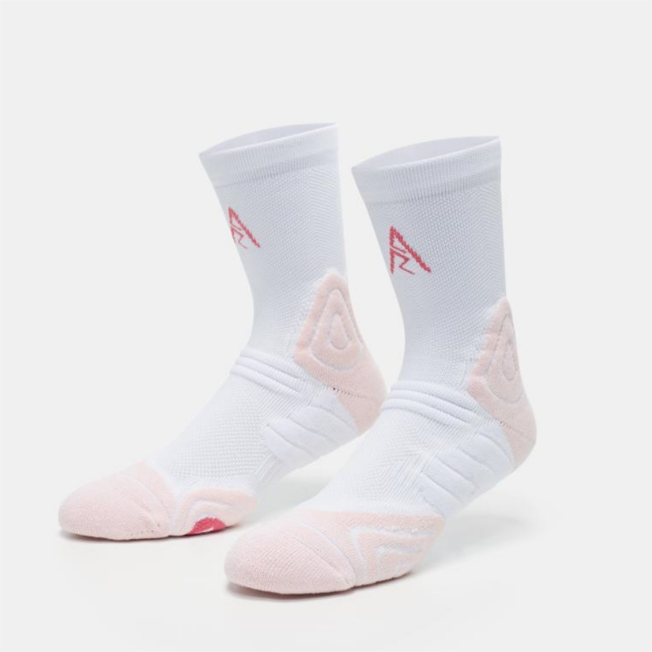 AR logo Rigorer Austin Reaves Basketball Socks Pro 'White/Pink' [Z123340303]