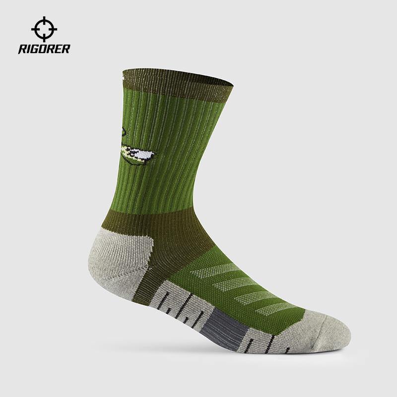 Rigorer Socks Running Elastic Ticken Towel Toe Basketball Sneakers Stockings Breathable - Rigorer Official Flagship Store