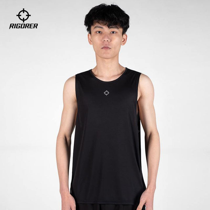 Sports Wear Men's Basketball Vest Polyester Tops - Rigorer Official Flagship Store